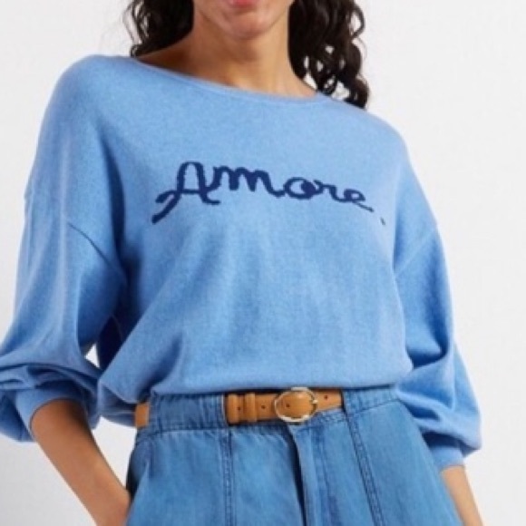 Gerard Darel Leonie “ Amore” Sweater Size 2 Blue - Picture 2 of 7